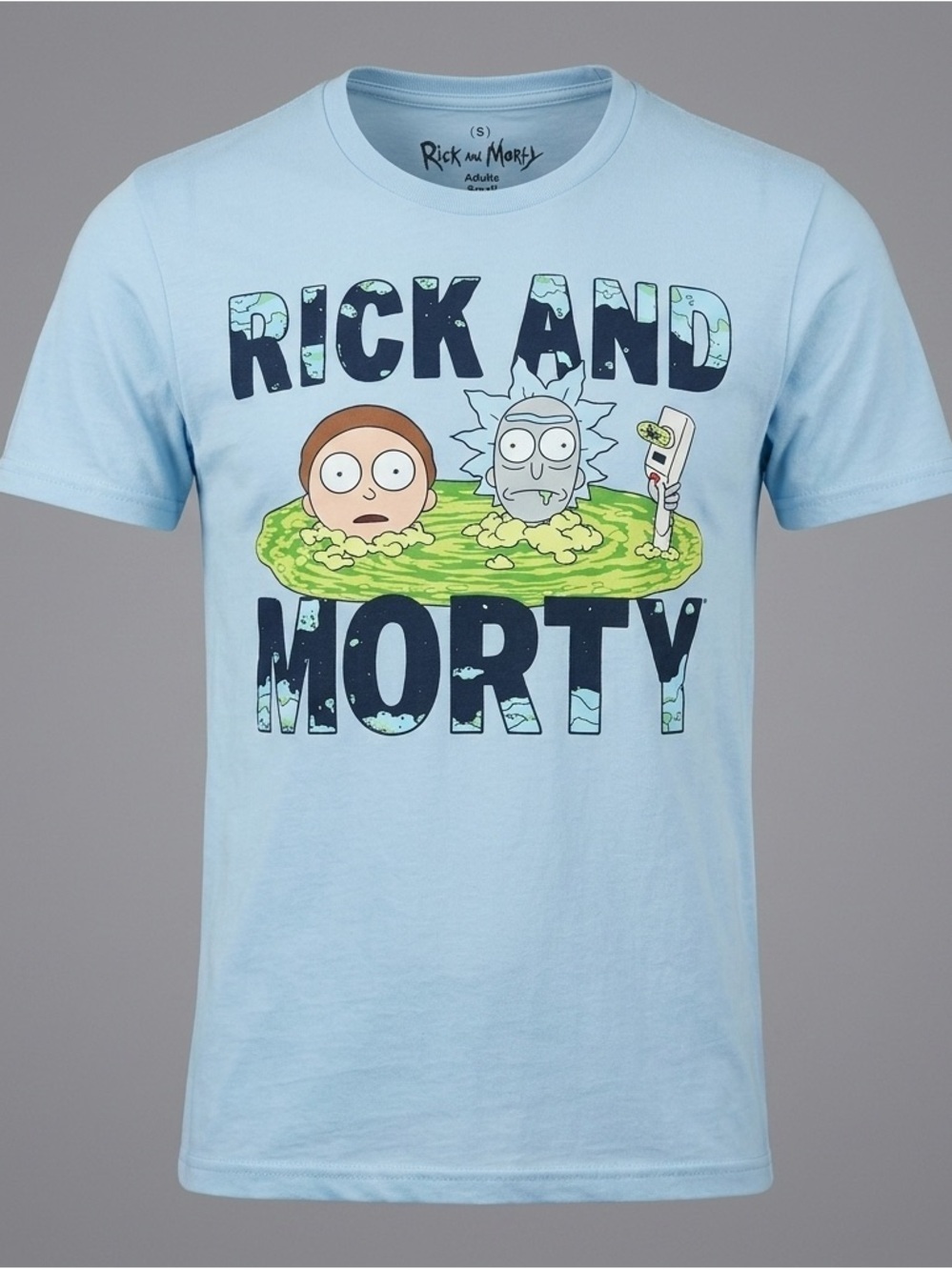 Ripple Junction Rick and Morty Sky Blue Tee